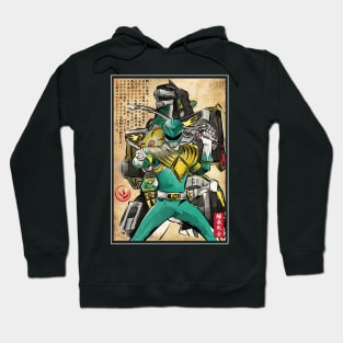 Green Ranger woodblock Hoodie